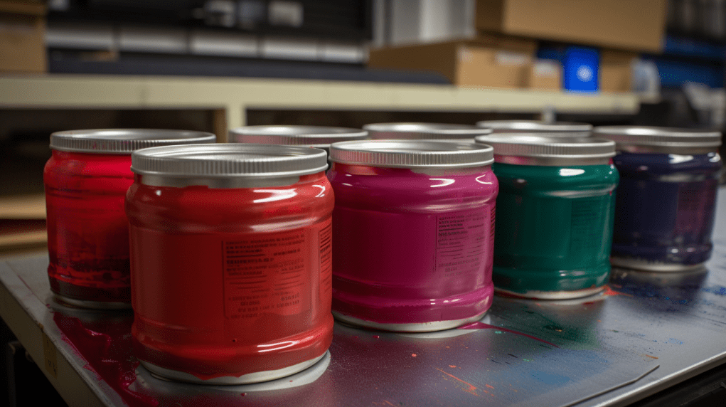 Screen printing ink colors